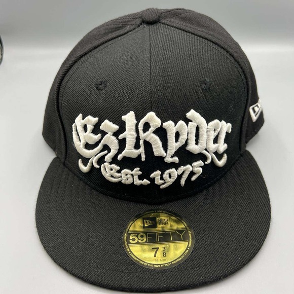 Never Sleep x New Era Hat Men 7 3/8 Black Embroidered 59Fifty New